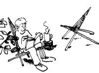A coloring page of pioneering