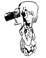 A coloring page of reporting