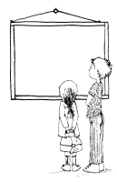 A coloring page of reporting