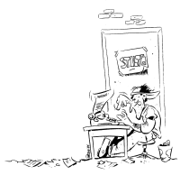 A coloring page of reporting
