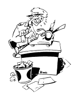 A coloring page of reporting