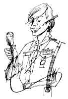 A coloring page of reporting