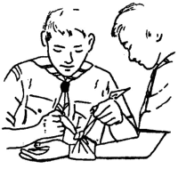 A coloring page of security