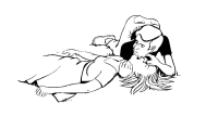 A coloring page of security