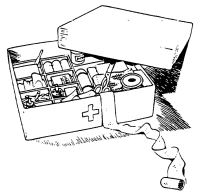 A coloring page of security