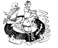 A coloring page of water