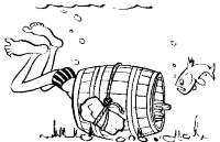 A coloring page of water