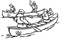 A coloring page of water