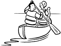 A coloring page of water