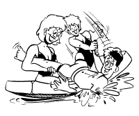 A coloring page of water