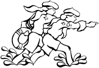 A coloring page of water