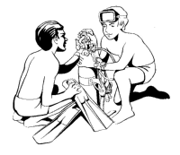 A coloring page of water