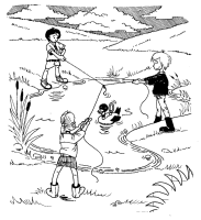 A coloring page of water