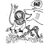 A coloring page of water