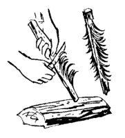 A coloring page of woodwork