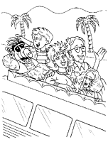 A coloring page of alf