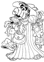 A coloring page of alf