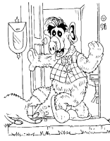 A coloring page of alf