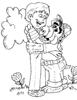 A coloring page of alf