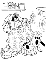 A coloring page of alf