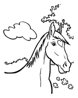 A coloring page of amika