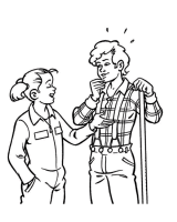 A coloring page of amika