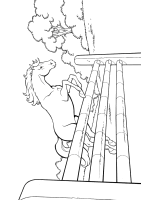 A coloring page of amika