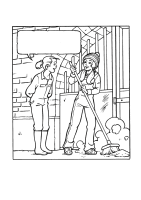 A coloring page of amika