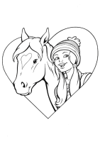 A coloring page of amika