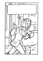 A coloring page of amika