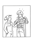 A coloring page of amika