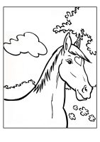A coloring page of amika