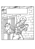 A coloring page of amika