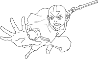 A coloring page of avatar