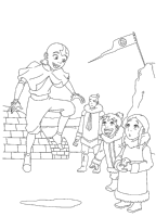 A coloring page of avatar