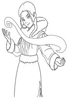 A coloring page of avatar