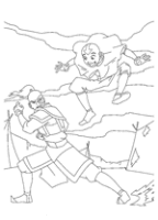 A coloring page of avatar