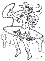 A coloring page of barbie