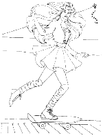 A coloring page of barbie