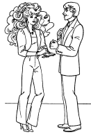 A coloring page of barbie