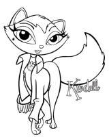 A coloring page of bratz