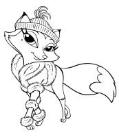 A coloring page of bratz