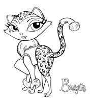 A coloring page of bratz