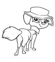 A coloring page of bratz