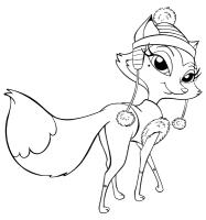 A coloring page of bratz