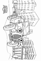 A coloring page of brum