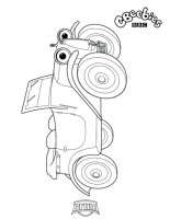 A coloring page of brum
