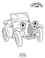 A coloring page of brum