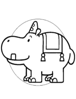 A coloring page of bumba