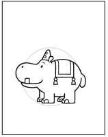 A coloring page of bumba